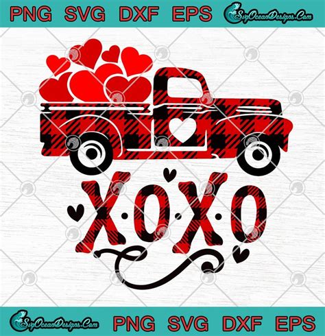 Xoxo Truck Valentines Day Svg Happy Valentines Day Truck Svg Happy