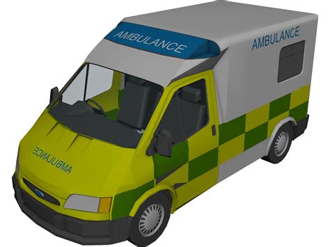 Ford Transit Ambulance 3D Model 3DCADBrowser