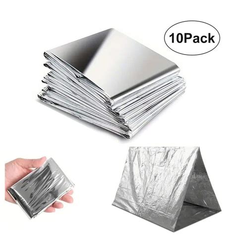 Wellco 83 In X 63 In Emergency Blankets Mylar Thermal Blanket Silver Survival Blankets Heavy