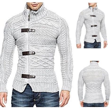 Mens Pullover Sweaters Autumn And Winter Casual Knitwear Male Pullovers Half Turtleneck Classic