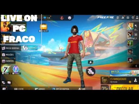 FREE FIRE AO VIVO PC FRACO RUMO AO MESTRE NO CS RANK 1 YouTube