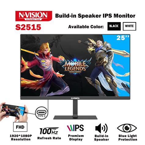 Nvision Ips Monitor Hz Build In Speaker Type C W Port