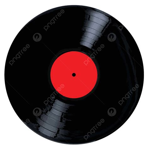 Blank Red Record Label Recording Red Round Vector Recording Red