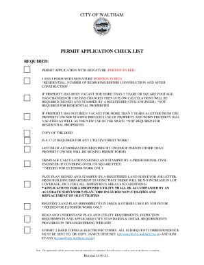 Fillable Online Permit Application With Signature Portion In Red Fax