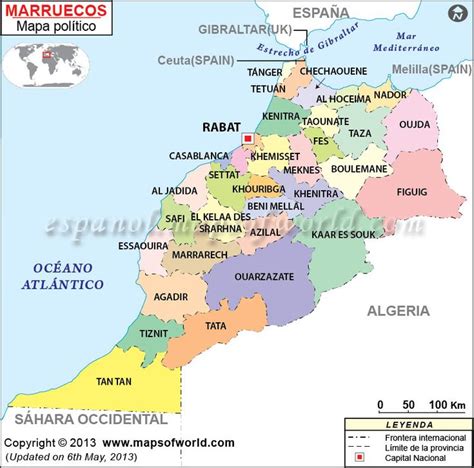 Mapa De Marruecos Marruecos Mapas Viaje A Marruecos