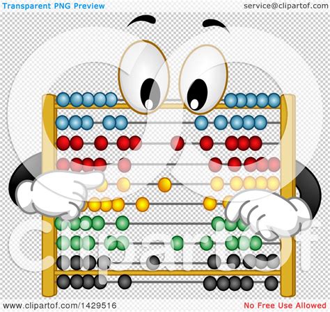 Clipart Of A Cartoon Abacus Character Royalty Free Vector