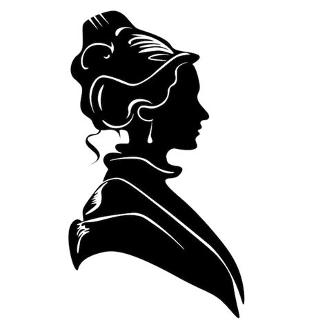 Premium Vector | 1910 Woman Silhouette Art Illustration