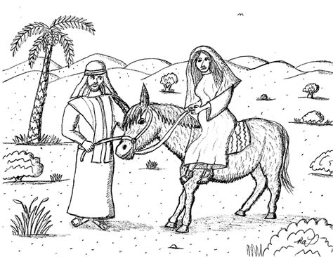 Coloring Pages Of Mary And Joseph