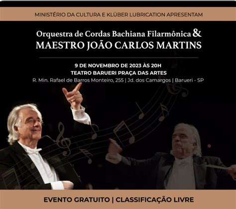 Maestro Jo O Carlos Martins Se Apresenta Na Pra A Das Artes