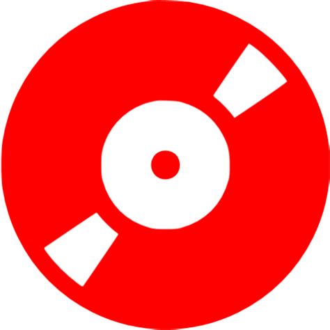 Red Music Record Icon Free Red Music Record Icons