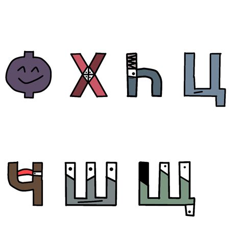 so I made my own version of Kazakh Alphabet Lore because... ok I ...