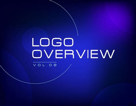 an abstract blue background with the words logo overview written in ...