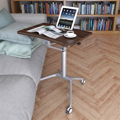 Buy Xue Tap Height Adjustable Mobile Laptop Stand Desk Rolling Cart