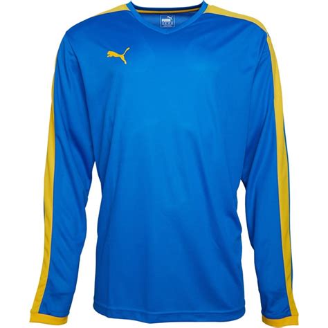 Buy Puma Mens Pitch Long Sleeve Football Jersey Royalyellow