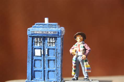 A Friend Made Me A Resin Tardis To Go With My Hand Painted Doctor Who