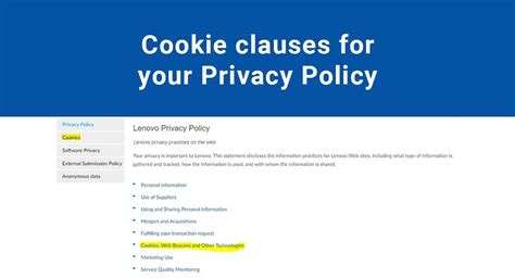 Cookie Clauses For Your Privacy Policy - TermsFeed