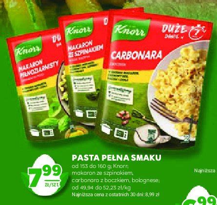 Makaron Carbonara Z Boczkiem Knorr Danie Cena Promocje Opinie