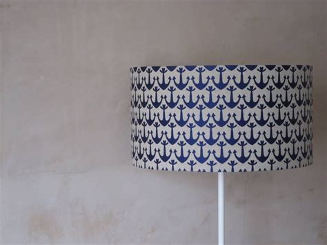 Nautical Anchor Linen Lampshade Navy Anchor Nautical Anchor Nautical Lighting Beach Hut