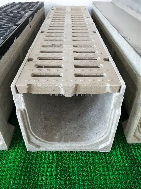 Polymer Concrete Gutter U Shaped Finished Drainage Ditches Precast