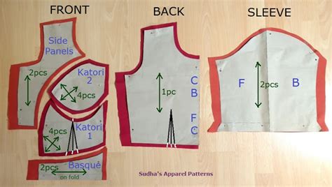 Sudha S Apparel Patterns How To Make Double Katori Two Piece Katori