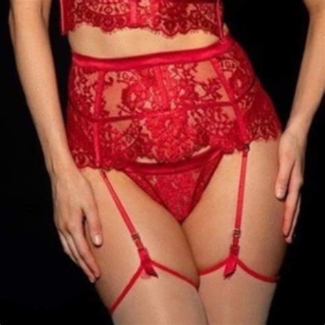 Honey Birdette Intimates And Sleepwear Honey Birdette Maria Lace Red