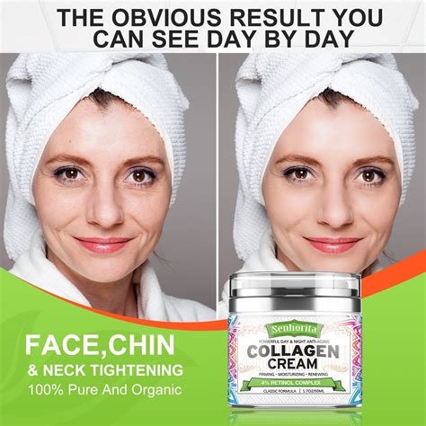 Collagen Cream Anti Aging Face Moisturizer Day And Night Made In Usa Natural Formula With