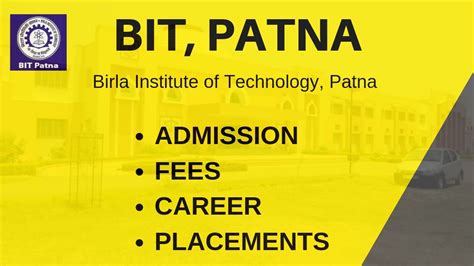 Bit Patna Admission Courses Fees Structure Placements Youtube