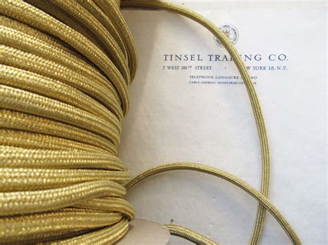 1 Yd Vintage Gold Metallic Tubular Cord Trim Military Etsy