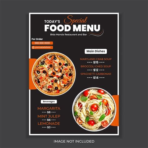 Premium Vector Modern Restaurant Food Menu Design