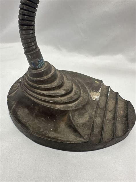 Vintage Art Deco Cast Iron Base Eagle Gooseneck Desk Lamp Ebay