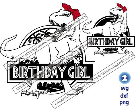 Dinosaur Birthday Girl svg, Jurassic Park svg, Dinosaur T-re - Inspire Uplift