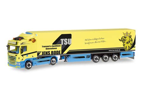 Herpa Scania R HL Kühlkoffer Sattelzug Jens Bode 307758