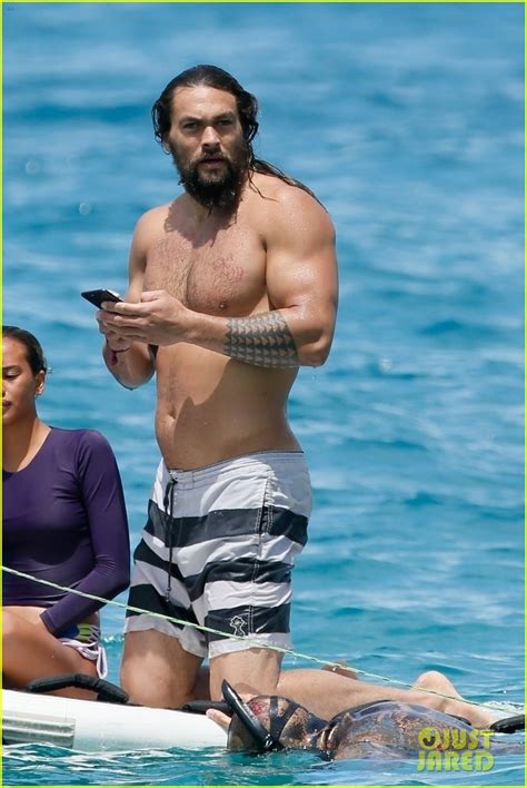 Shirtless Jason Momoa Tosses Phone Into The Sea Dives In To Retrieve