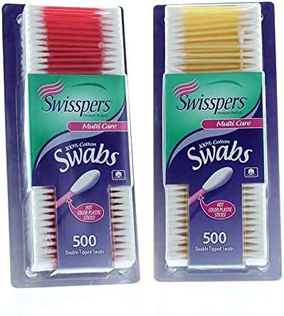 Amazon Swisspers Double Tipped Cotton Swabs Ea Pack Of