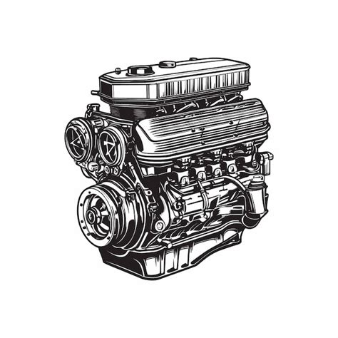 Premium Vector Vector Car Engine Hand Drawn Sketch In Doodle Style