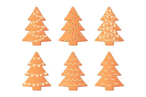 Set Of Cute Gingerbread Cookies For Christmas 13811529 Vector Art At