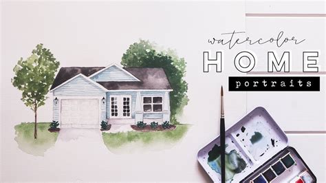 Watercolor Home Portraits Illustrating Painting Houses YouTube