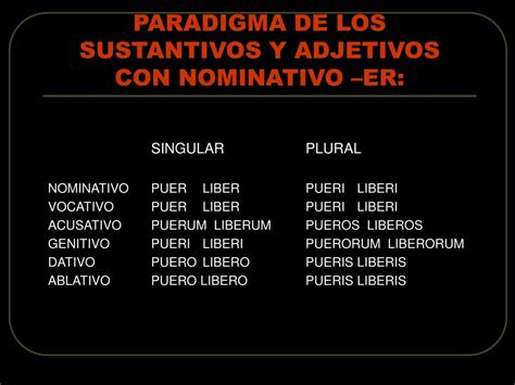 PPT SEGUNDA DECLINACIÓN LATINA PowerPoint Presentation free