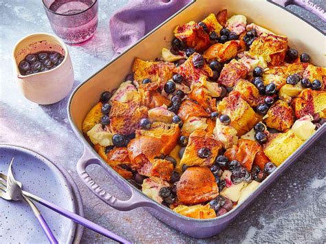 Overnight Blueberry French Toast Casserole With Blueberry-Maple Syrup ...