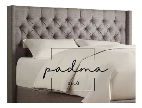 Respaldo Capitone Queen Con Lateral Pana Lino Importado En Venta En