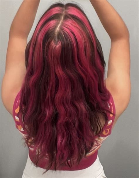 Pink Highlights Draculaura Hair Inspo Pink Hair Dye Hair Streaks Hair Color Streaks