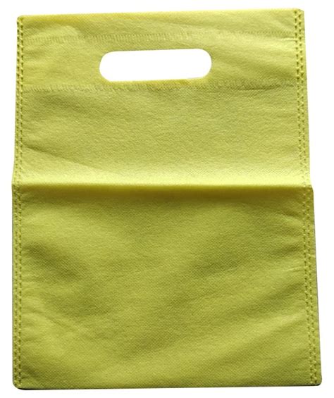 Plain Yellow D Cut Non Woven Bag For Shopping At Rs 3 50 Piece In