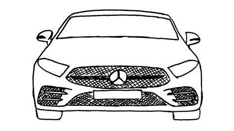 Basit Mercedes Araba Çizimi How to Draw a Mercedes Car Drawing Easy