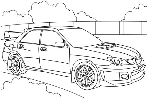 Subaru Coloring Jdm Impreza Sti Carro Sketch Zeichnung Supra Mk