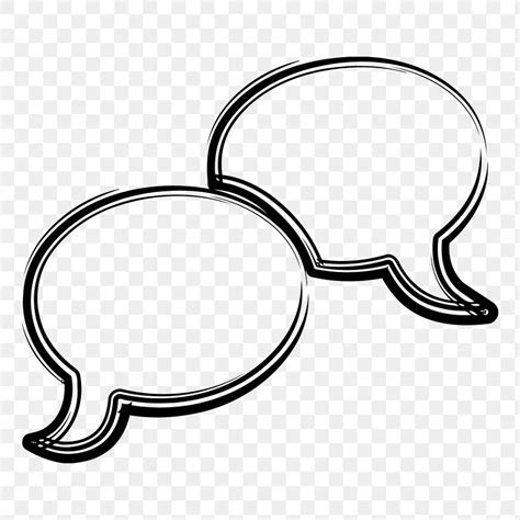 Speech Bubble Png Sticker Black Free Png Rawpixel