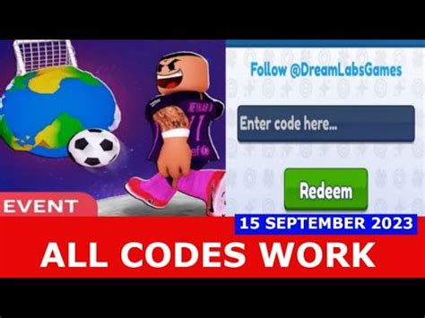 ALL CODES Goal Kick Simulator ROBLOX SEPTEMBER 15 2023 YouTube