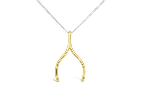 Yellow Gold Wish Bone Pendant - Gold River Jewellers