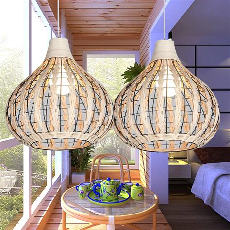 Lights Lighting Lamp Covers Shades Round Bamboo Woven Chandelier