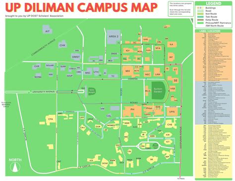 U P Campus Map