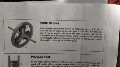 PROBLEM 15 49 In The Planetary Gear System Shown The Radius Of Gears A B